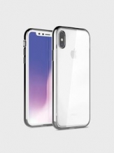 Прозрачен PVC Калъф,сребърна рамка за iPhone XR